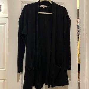 Loft knit black cardigan